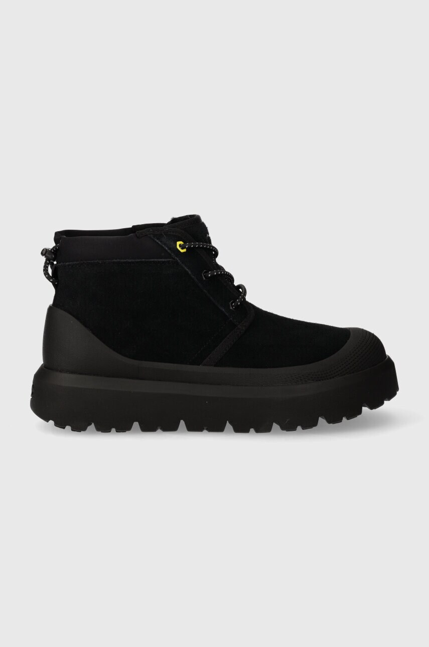 UGG pantofi de piele intoarsa Neumel Weather Hybrid barbati, culoarea negru, 1143991