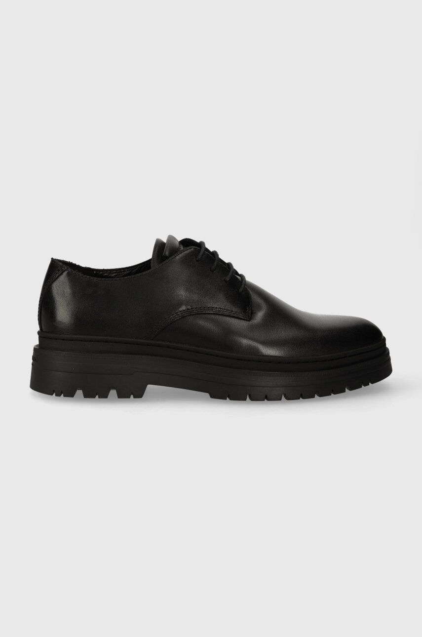 Kožené polobotky Vagabond Shoemakers JAMES pánské, černá barva, 5680.001.20 - černá - Svršek: Textil