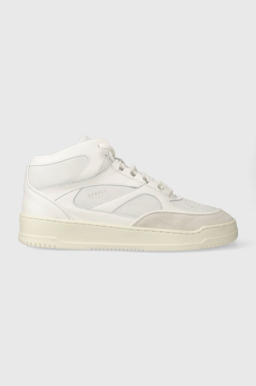 Kožené sneakers boty Copenhagen bílá barva, CPH174M material mix - bílá -  Svršek: Přírodní kůž