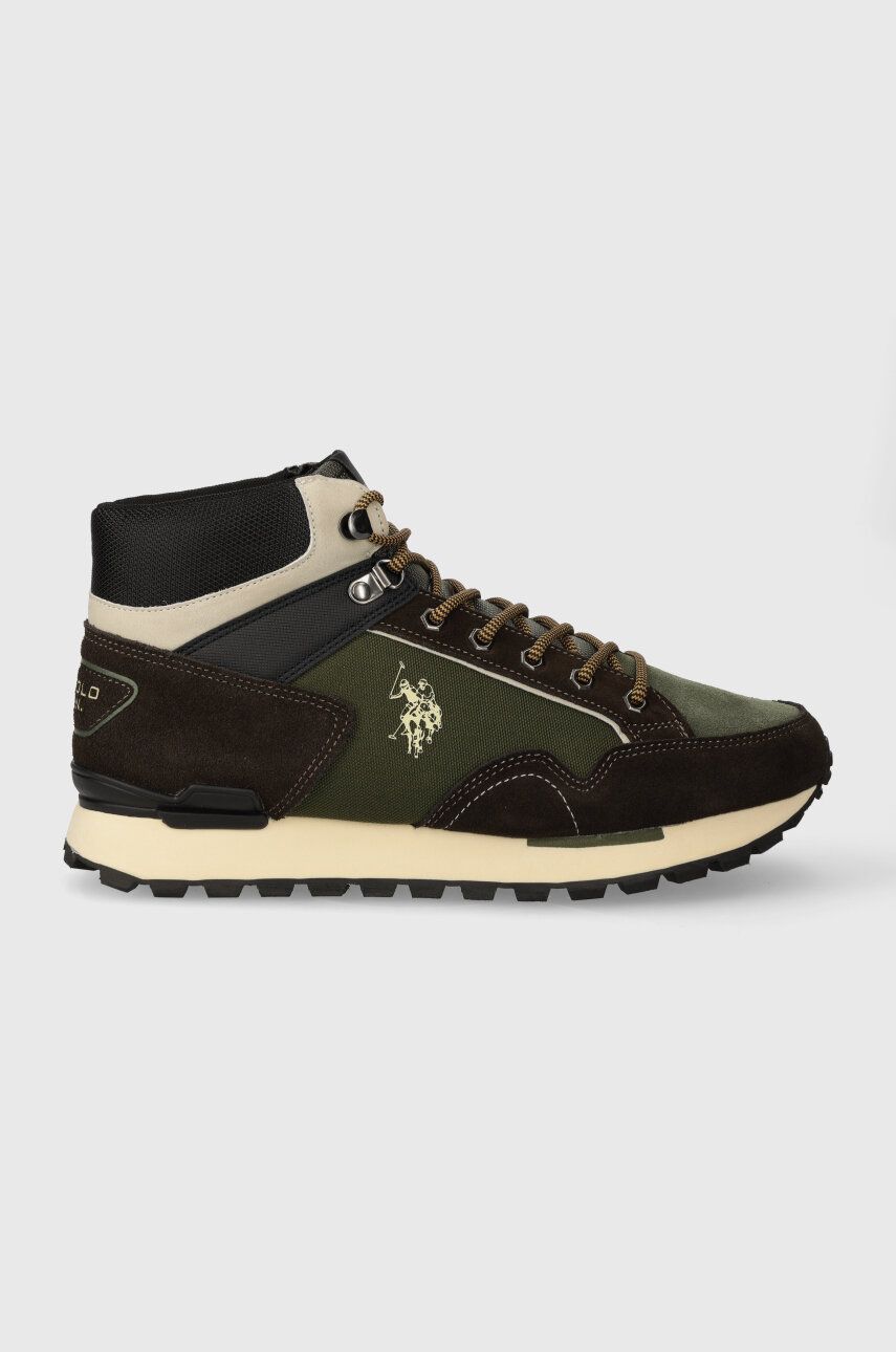 Sneakers boty U. S. Polo Assn. ARON zelená barva, ARON005M/CST1 - zelená - Svršek: Textilní materiál