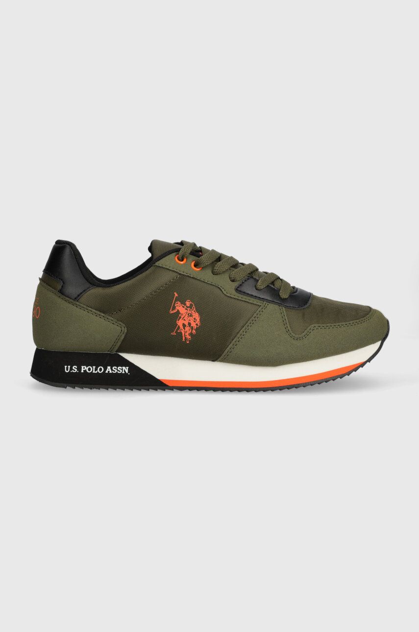 Sneakers boty U. S. Polo Assn. NOBIL zelená barva, NOBIL011M/CNH1 - zelená - Svršek: Umělá hmota