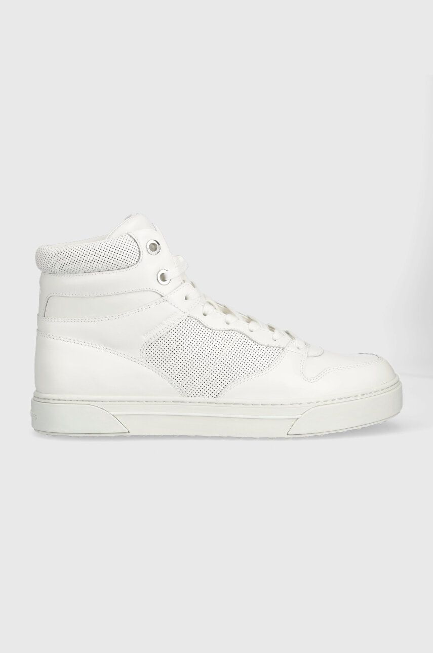 Kožené sneakers boty Michael Kors Barett bílá barva, 42F3BRFE5L - bílá - Svršek: Přírodní kůže 