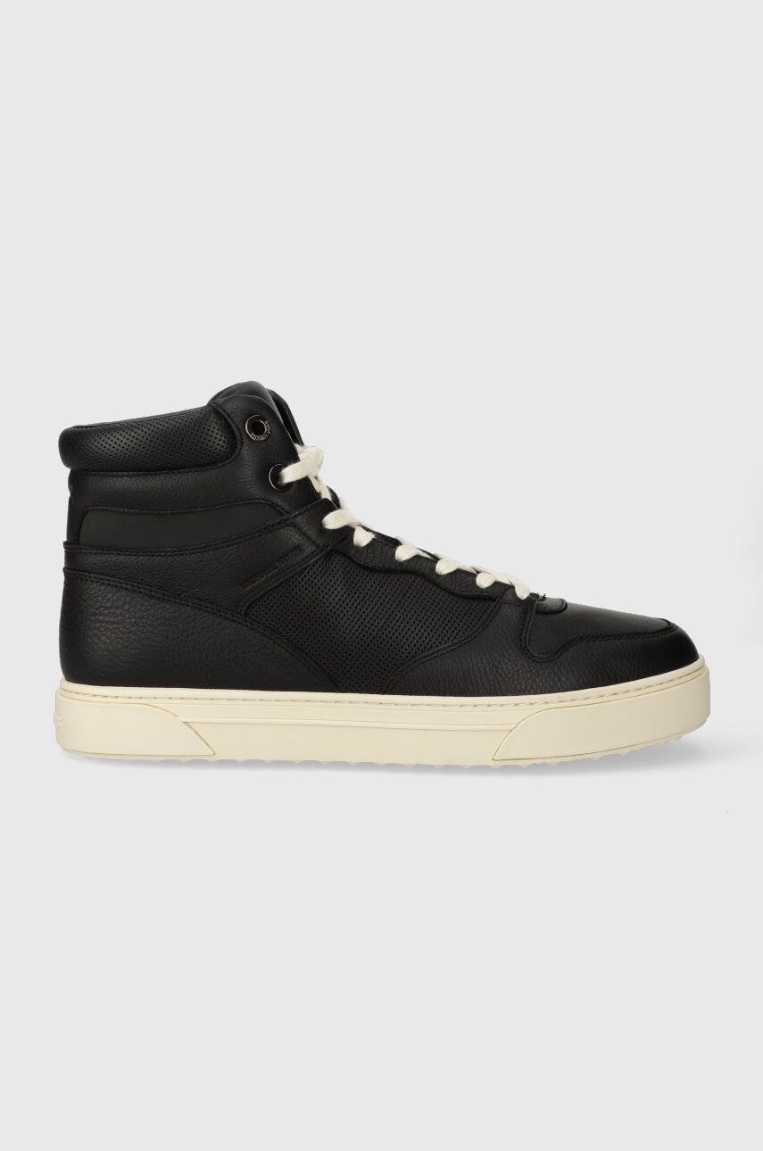 Kožené sneakers boty Michael Kors Barett černá barva, 42F3BRFE6L - černá - Svršek: Přírodní kůže