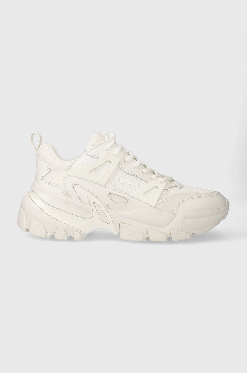 Sneakers boty Michael Kors Nick bílá barva, 42F3NIFS2D - bílá - Svršek: Umělá hmota