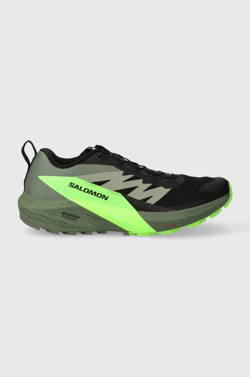 Salomon pantofi Sense Ride 5 barbati, culoarea verde