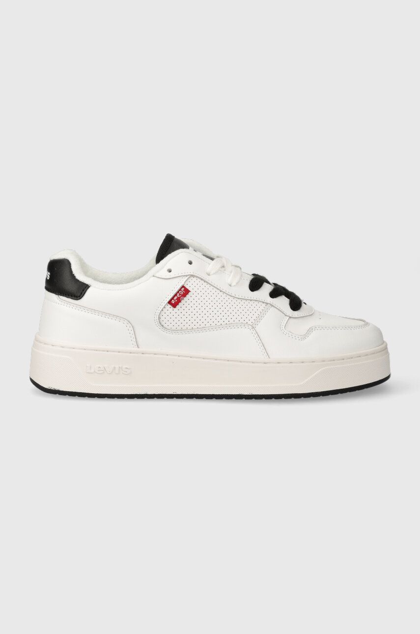 Sneakers boty Levi′s GLIDE bílá barva, 235200.151 - bílá - Svršek: Umělá hmota