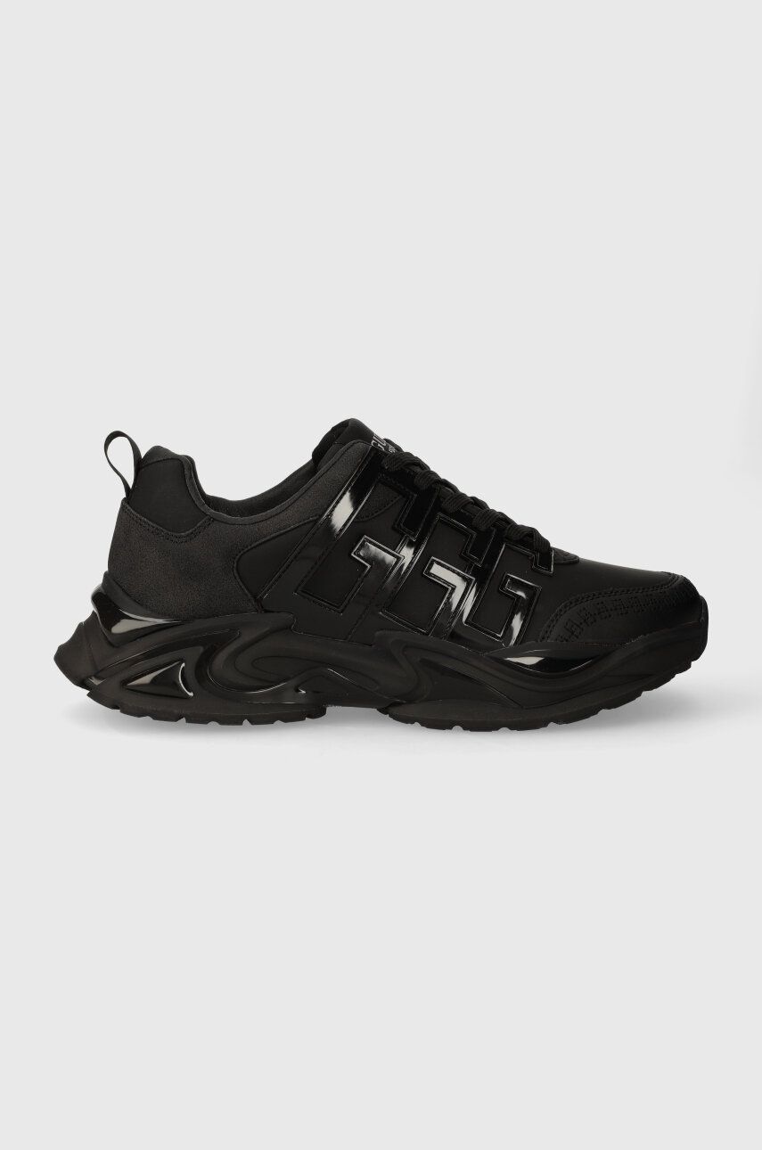 Sneakers boty Guess BELLUNO II černá barva, FM8LAT ELE12 - černá - Svršek: Umělá hmota