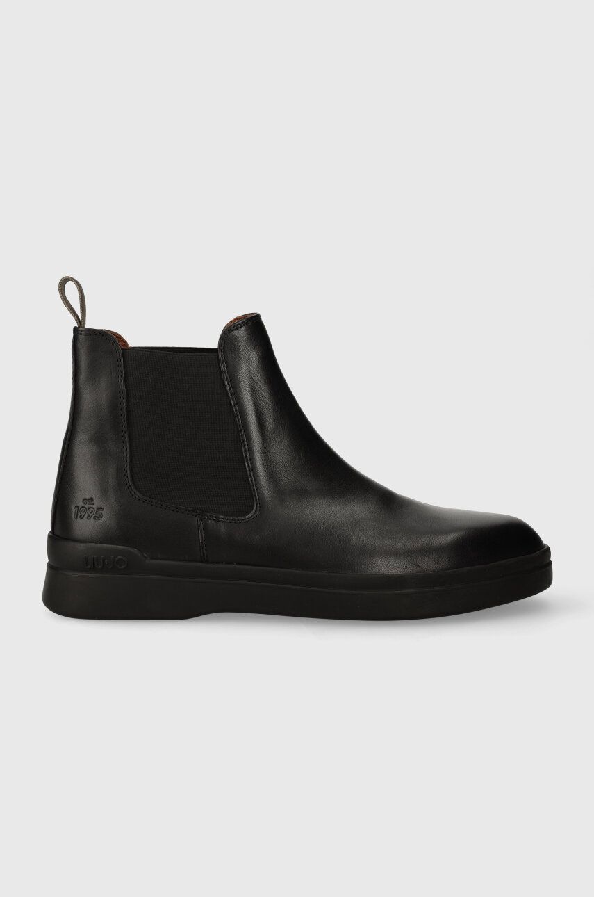 E-shop Kožené kotníkové boty Liu Jo DUKE 02 pánské, černá barva, 7G3017PX45722222