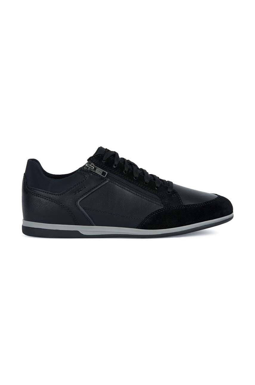 Kožené sneakers boty Geox U RENAN B černá barva, U354GB 0CL22 C9999 - černá -  Svršek: Přírodní