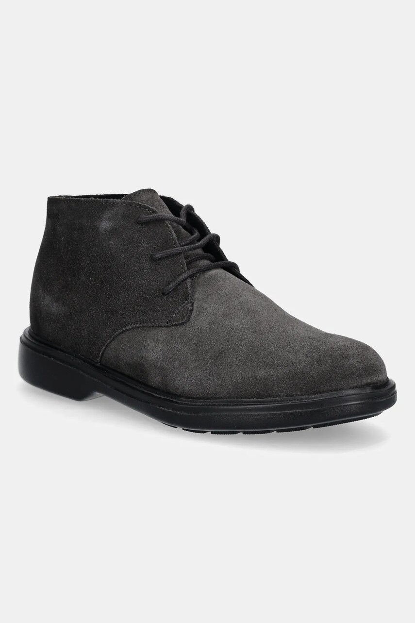 Geox pantofi inalti de piele U OTTAVIO B barbati, culoarea gri, U16DCB 00022 C6372