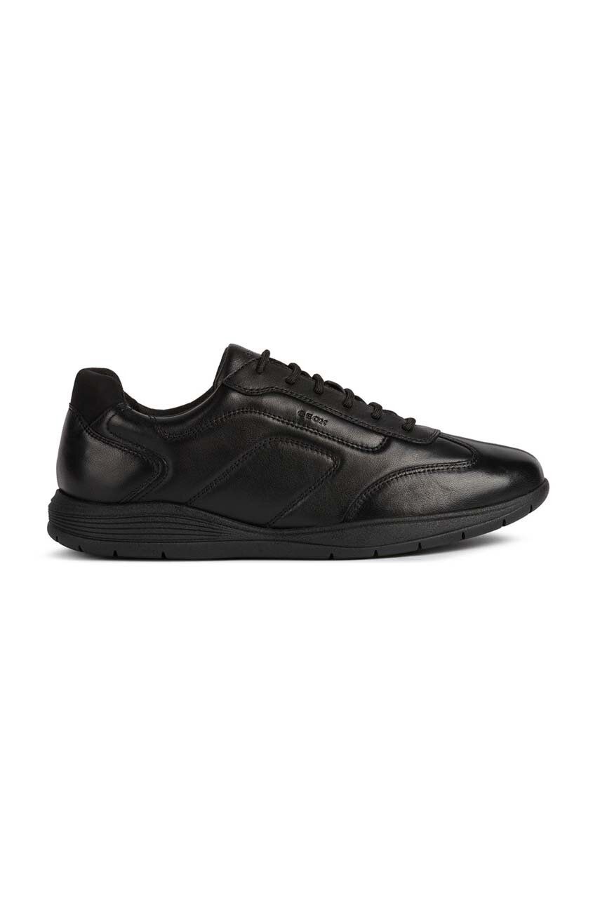 Kožené sneakers boty Geox U SPHERICA EC2 C černá barva, U16BXC 000LM C9999 - černá -  Svršek: P
