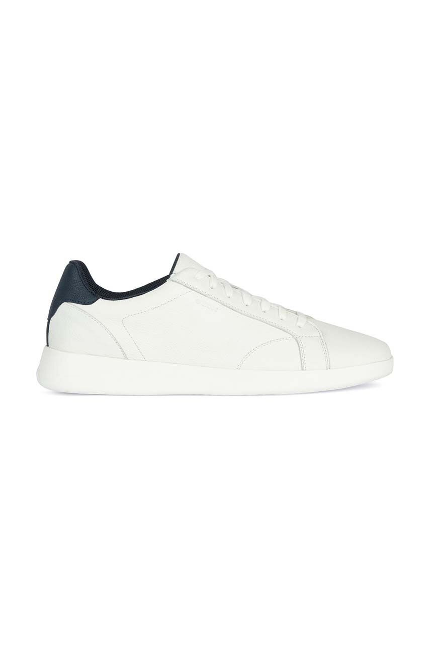 Kožené sneakers boty Geox U KENNET a bílá barva, U256FA 00047 C1000 - bílá -  Svršek: Přírodní 
