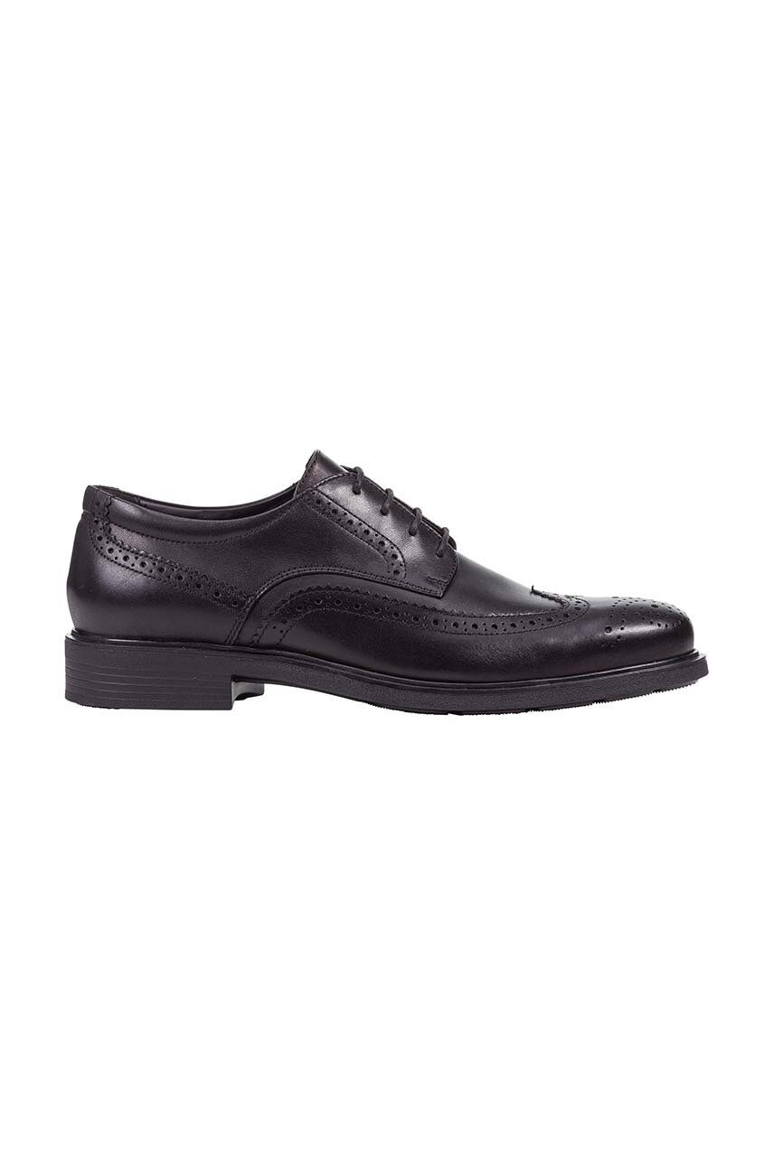Geox pantofi de piele Dublin barbati, culoarea negru, U34R2B 00043 C9999 00043