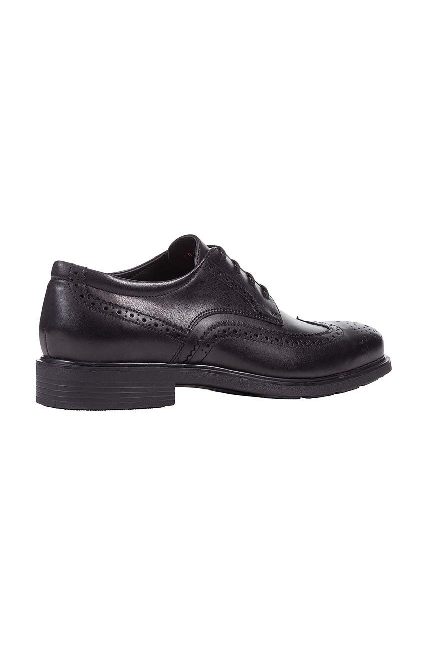 Geox Pantofi De Piele Dublin Barbati, Culoarea Negru, U34R2B 00043 C9999