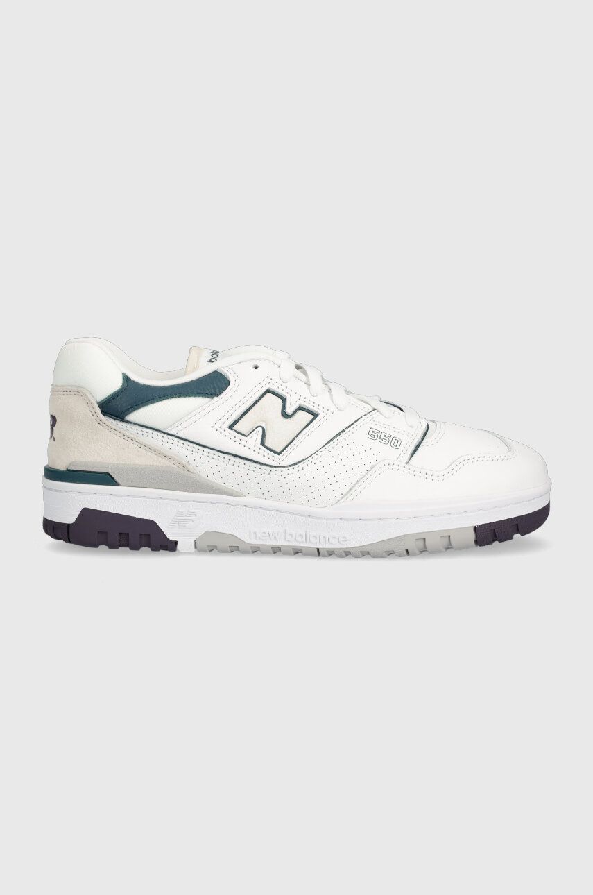 New Balance sneakers BB550WCB culoarea alb
