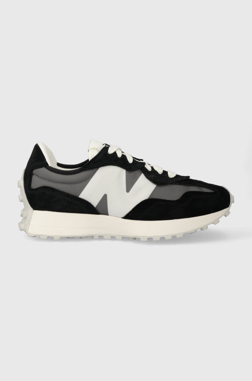 Sneakers boty New Balance U327WEM černá barva - černá -  Svršek: Textilní materiál