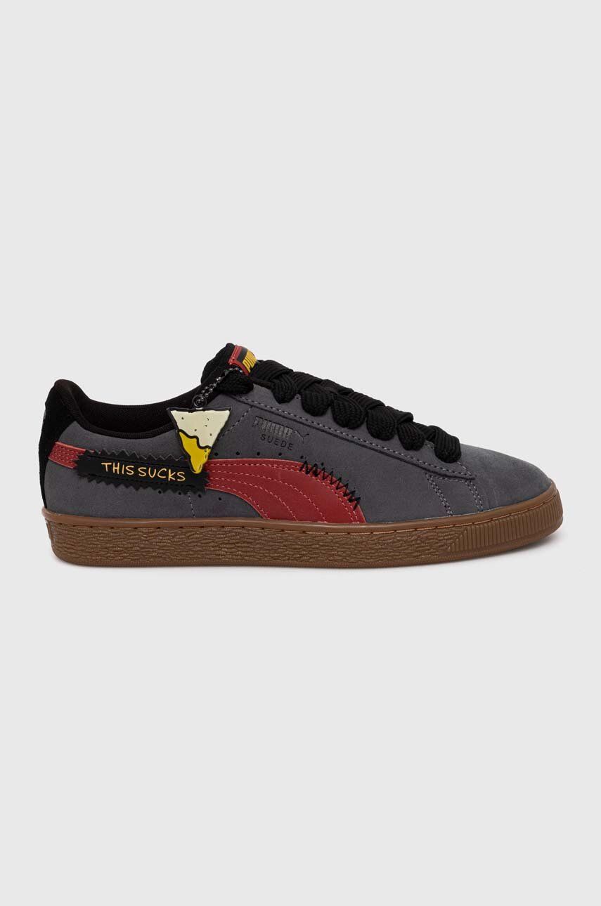 Puma sneakers din piele intoarsă Puma x Beavis & Butthead culoarea gri