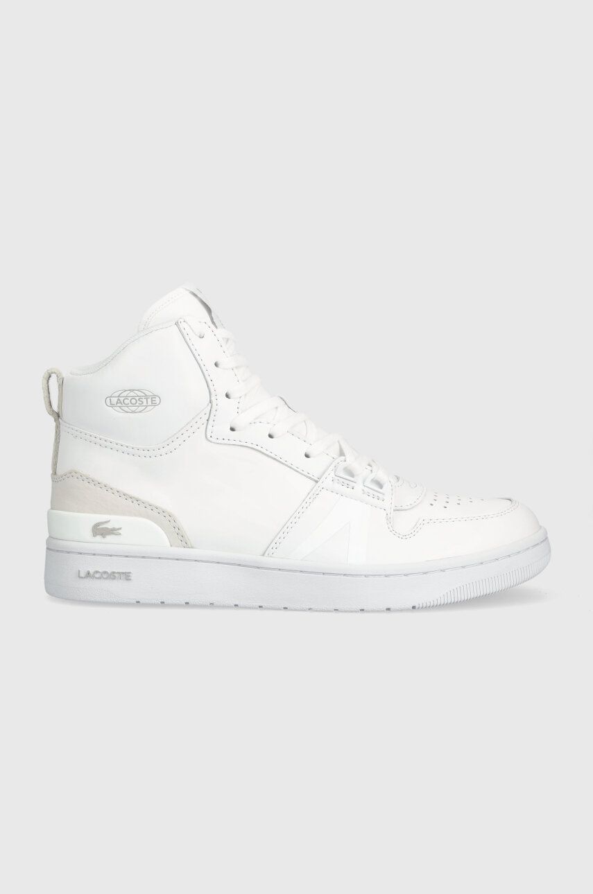 Kožené sneakers boty Lacoste L001 MID 223 3 SMA bílá barva, 46SMA0032 - bílá - Svršek: Přírodní kůže