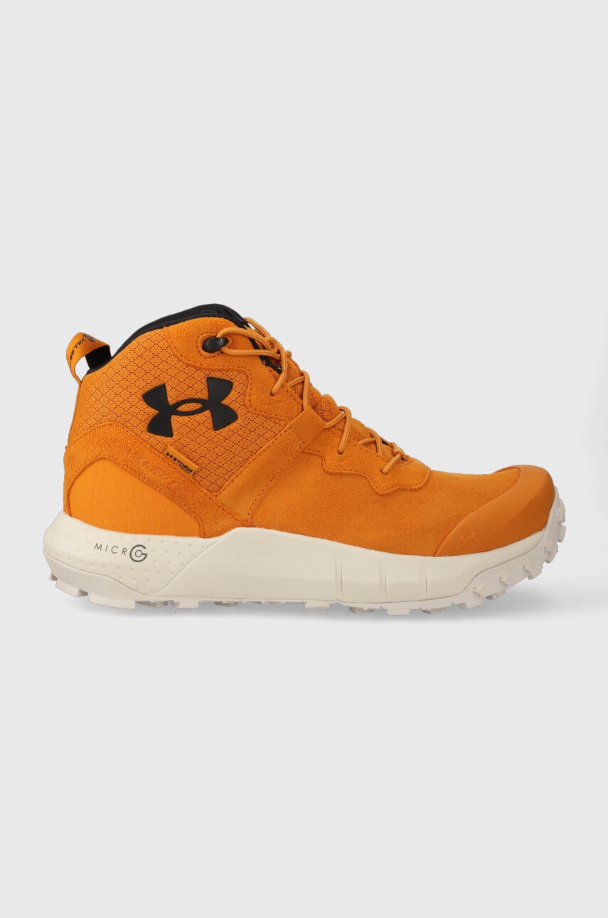 Levně Boty Under Armour Micro G Valsetz Trek Mid WP pánské, oranžová barva