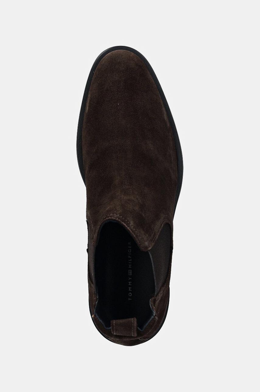 Замшеві черевики Tommy Hilfiger CORE RWB HILFIGER SUEDE CHELSEA чоловічі колір коричневий FM0FM04757 