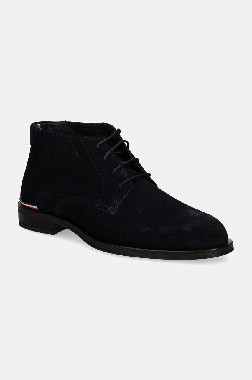 

Велурени обувки Tommy Hilfiger CORE RWB HILFIGER SUEDE L BOOT в тъмносиньо FM0FM04805, Тъмносин