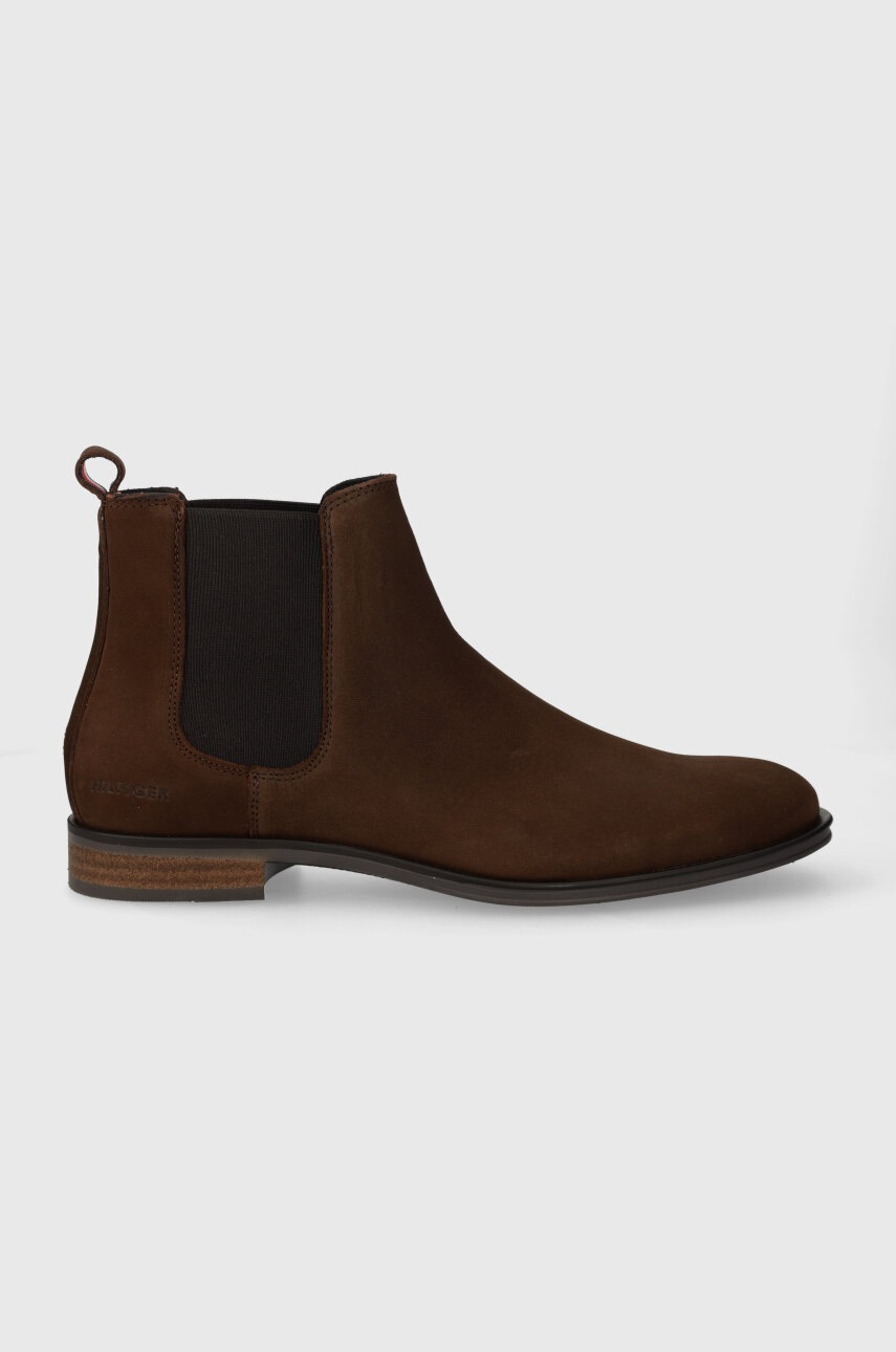 

Велурени боти челси Tommy Hilfiger CASUAL HILFIGER NUBUCK CHELSEA в кафяво FM0FM05033, Кафяв