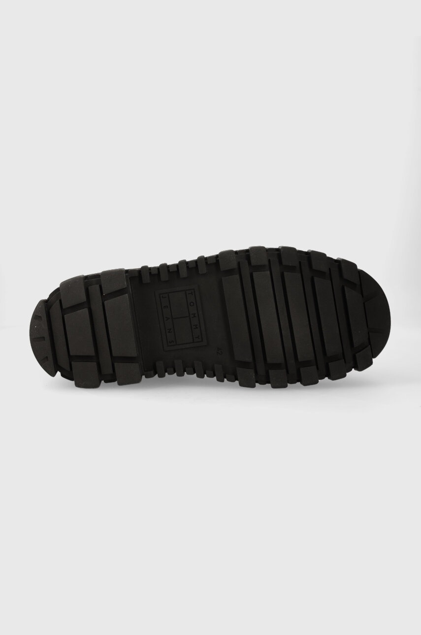 Шкіряні черевики Tommy Jeans TJM ELEVATED OUTSOLE BOOT чоловічі колір чорний EM0EM01251 
