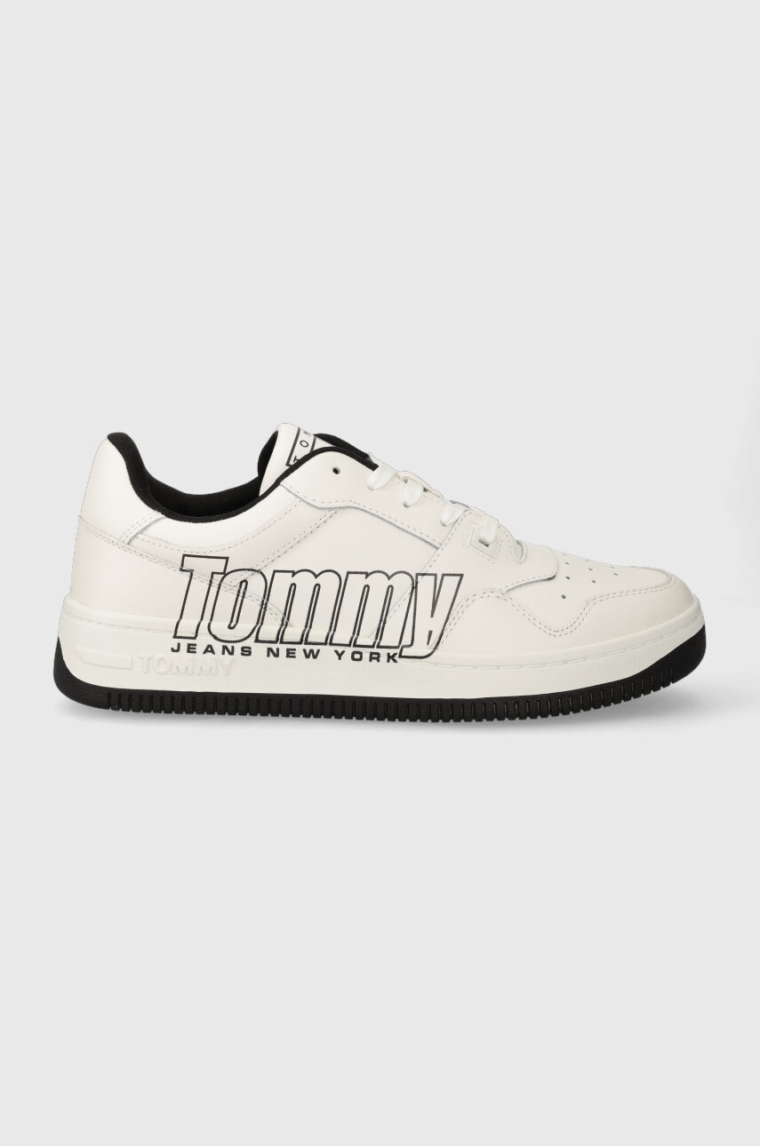 Tommy Jeans Sneakers Tjm Basket Logo Culoarea Alb, Em0em01257