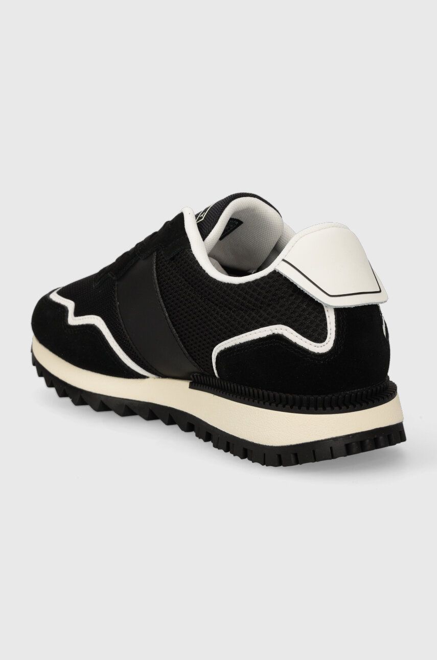 Tommy Jeans Sneakers TJM RUNNER MIX MATERIAL Culoarea Negru, EM0EM01266