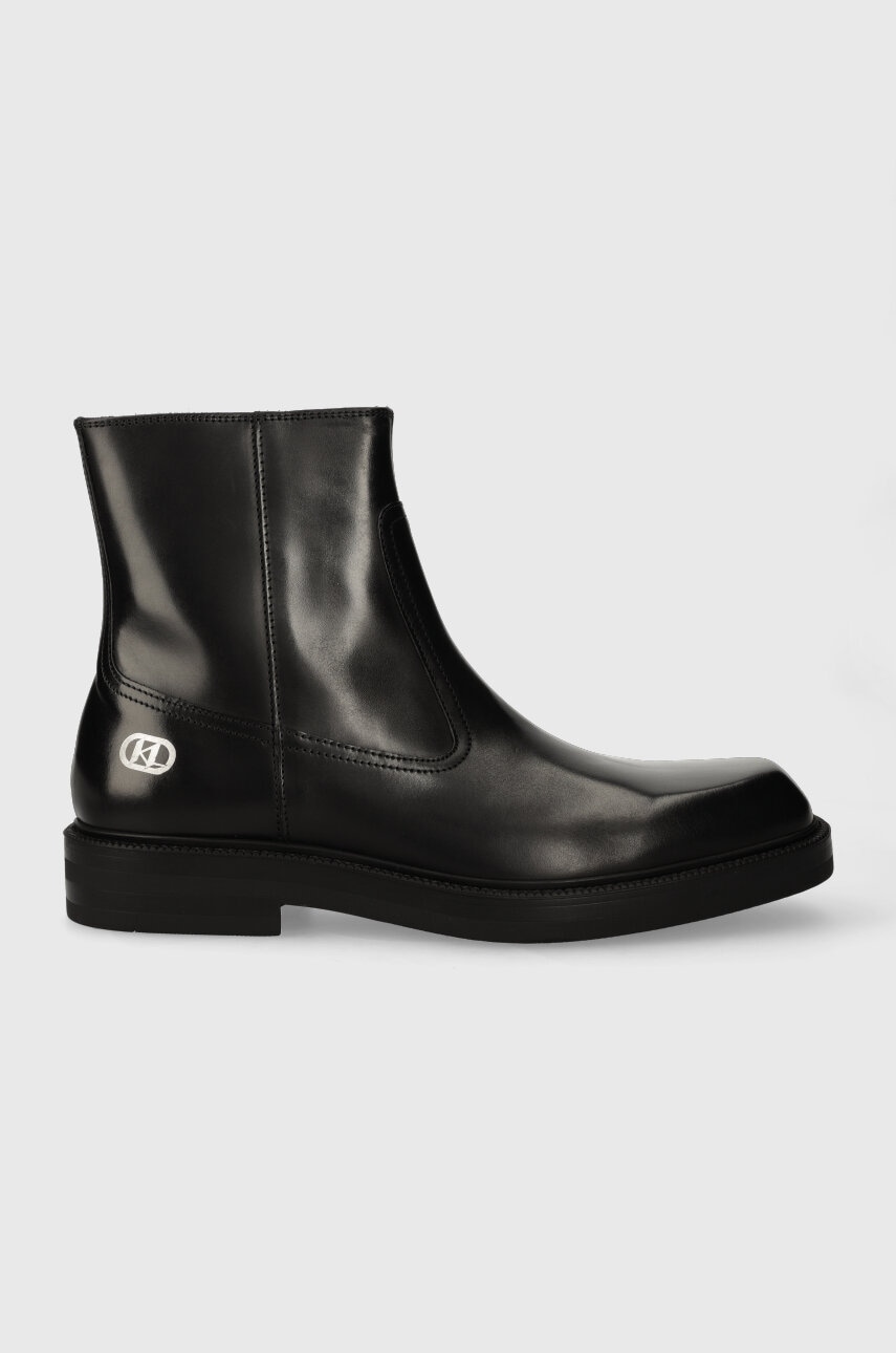 Karl Lagerfeld Ghete De Piele Kraftman Barbati, Culoarea Negru, Kl11440