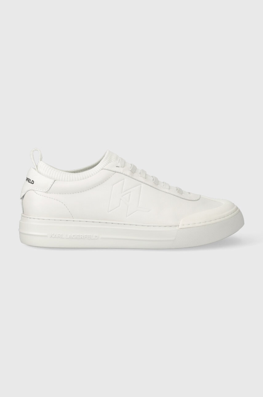 Karl Lagerfeld sneakers din piele T/KAP KC culoarea alb, KL51423