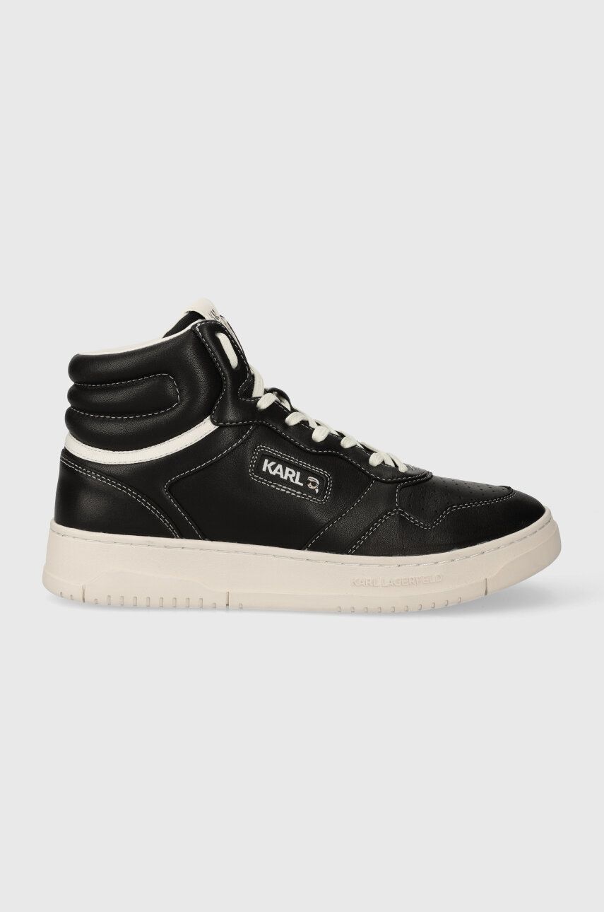 Karl Lagerfeld sneakers din piele KREW KC culoarea negru, KL53043
