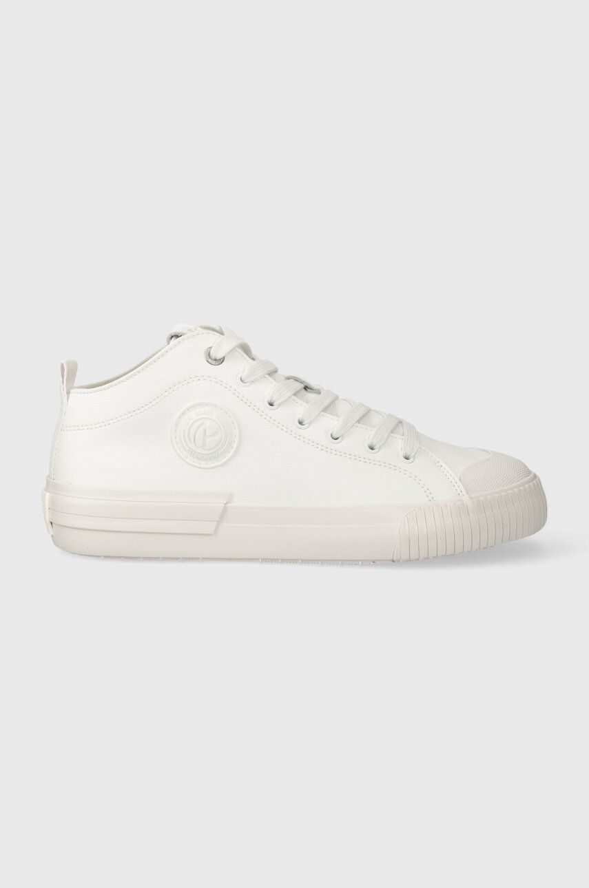 Kožené sneakers boty Pepe Jeans INDUSTRY REC M bílá barva, PMS30994 - bílá - Svršek: Umělá hmota