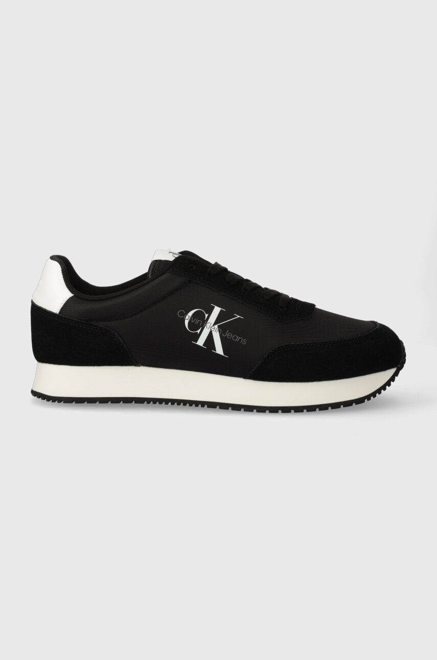 Levně Sneakers boty Calvin Klein Jeans RETRO RUNNER SU-NY MONO černá barva, YM0YM00746