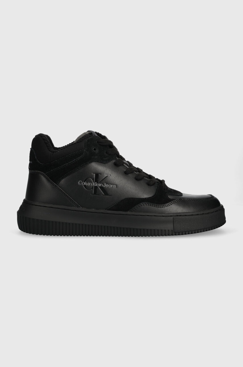 

Маратонки Calvin Klein Jeans CHUNKY MID CUPSOLE COUI LTH MIX в черно YM0YM00779, Черен