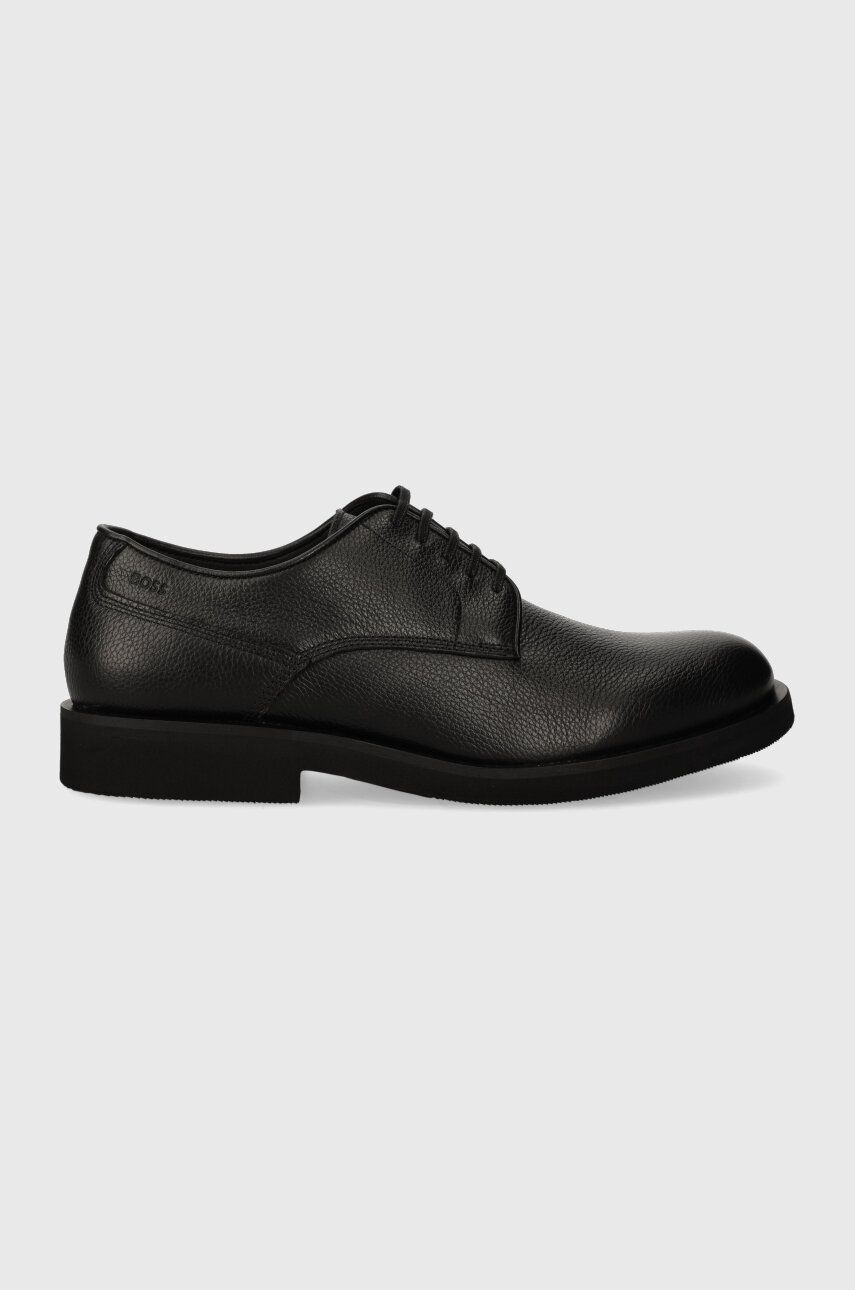 BOSS pantofi de piele Baird barbati, culoarea negru, 50503445