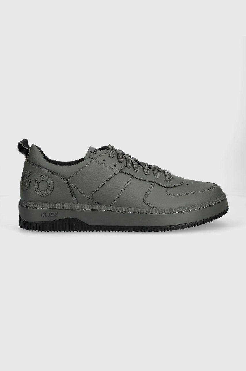 Sneakers boty HUGO Kilian šedá barva, 50503025 - šedá - Svršek: Umělá hmota Vnitřek: Textilní m