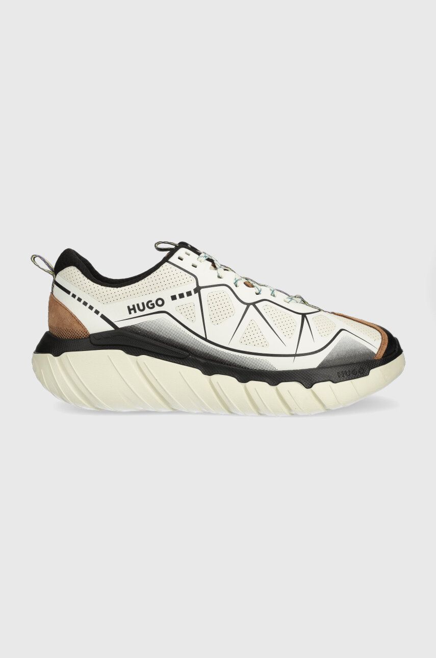 Sneakers boty HUGO Xeno béžová barva, 50503043 - béžová - Svršek: Umělá hmota