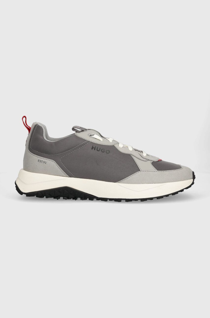 Sneakers boty HUGO Kane šedá barva, 50504379 - šedá - Svršek: Umělá hmota