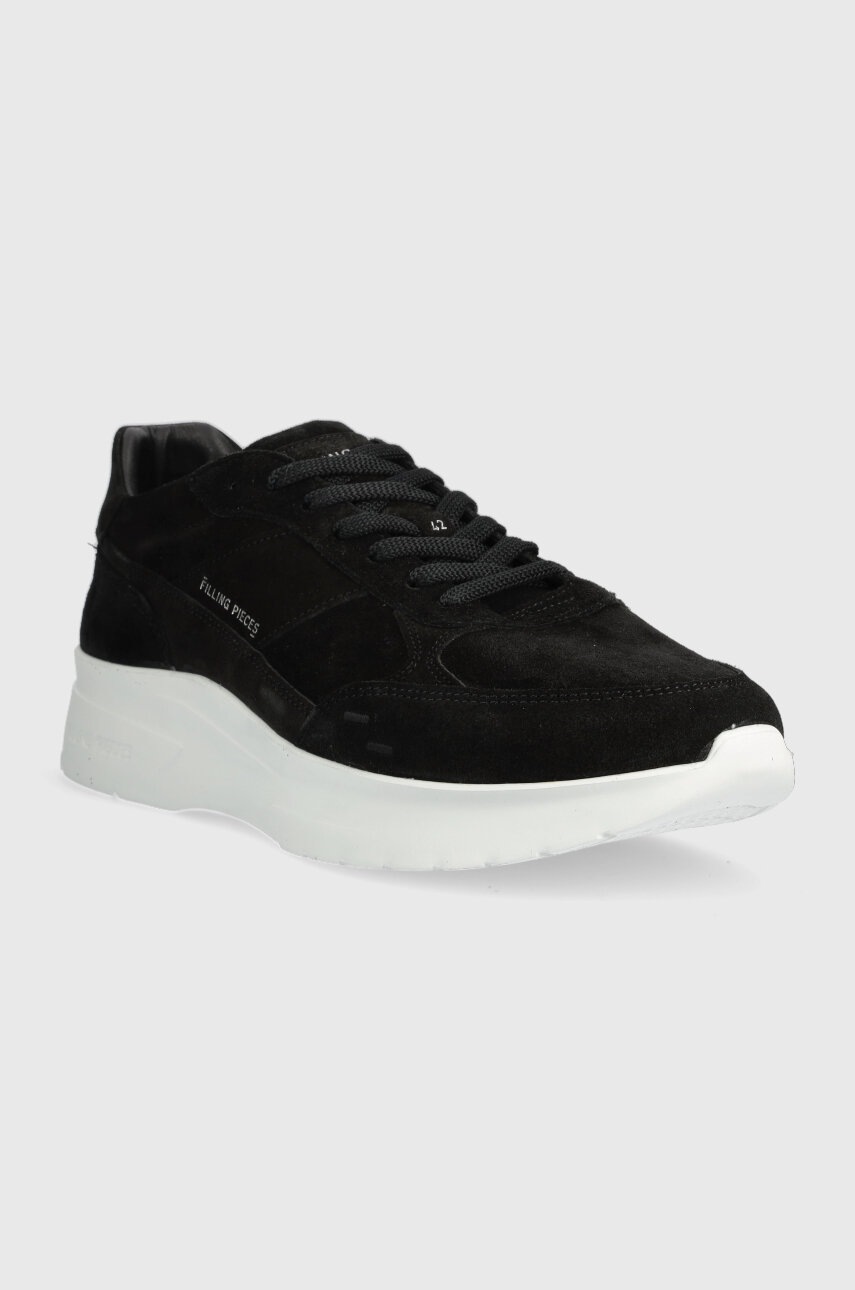 Σουέτ αθλητικά παπούτσια Filling Pieces Jet Runner χρώμα: μαύρο 17127361861 φωτογραφία