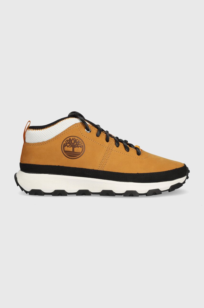 Timberland pantofi Winsor Trail Mid Leather culoarea bej, TB0A5TWV2311