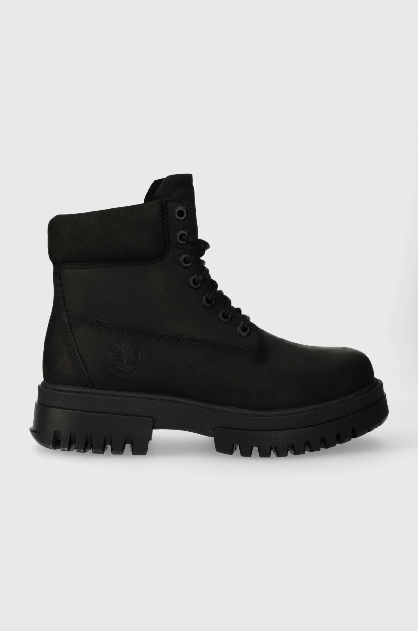 Timberland cizme din piele intoarsa Arbor Road WP Boot barbati, culoarea negru, TB0A5YMN0151