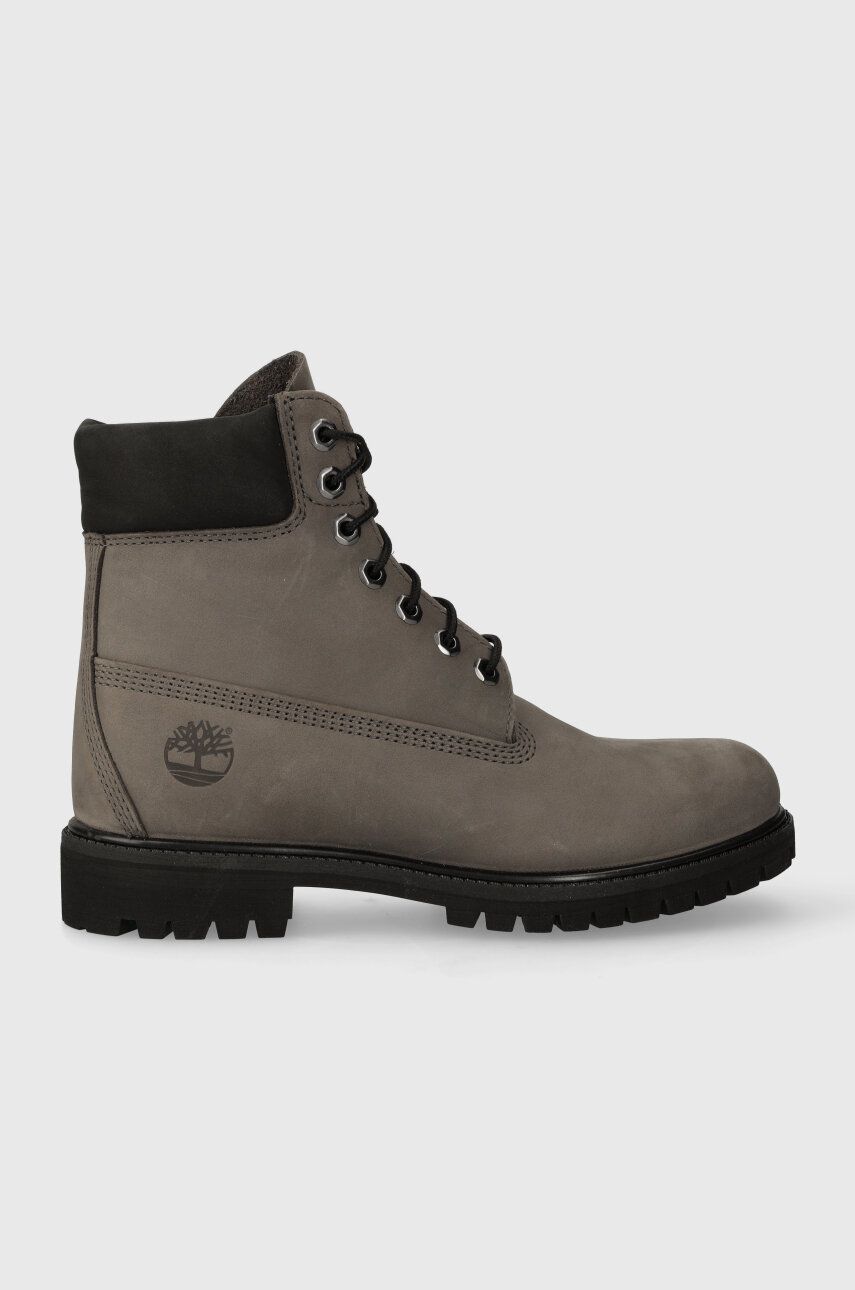 Semišové boty Timberland 6in Premium Boot pánské, šedá barva, TB0A62BH0331 - šedá - Svršek: Semišová