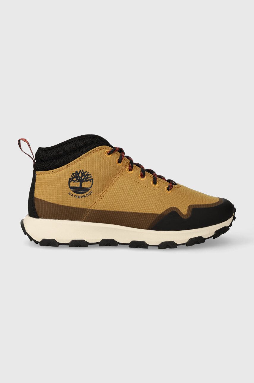Timberland pantofi Winsor Trail Mid Fab WP barbati, culoarea maro, TB0A62WM2311
