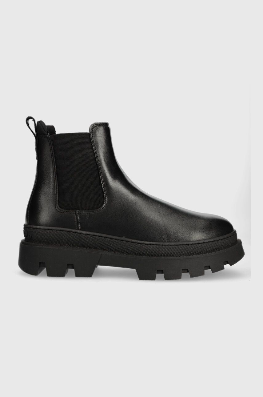E-shop Kožené kotníkové boty Marc O'Polo pánské, černá barva, 30927435001100 MM1M3024