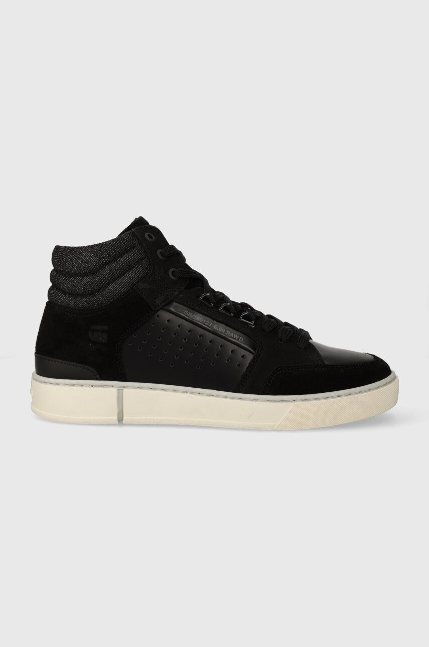 Sneakers boty G-Star Raw RAVOND II MID LEA černá barva, 2342005714.BLK - černá - Svršek: Textilní ma