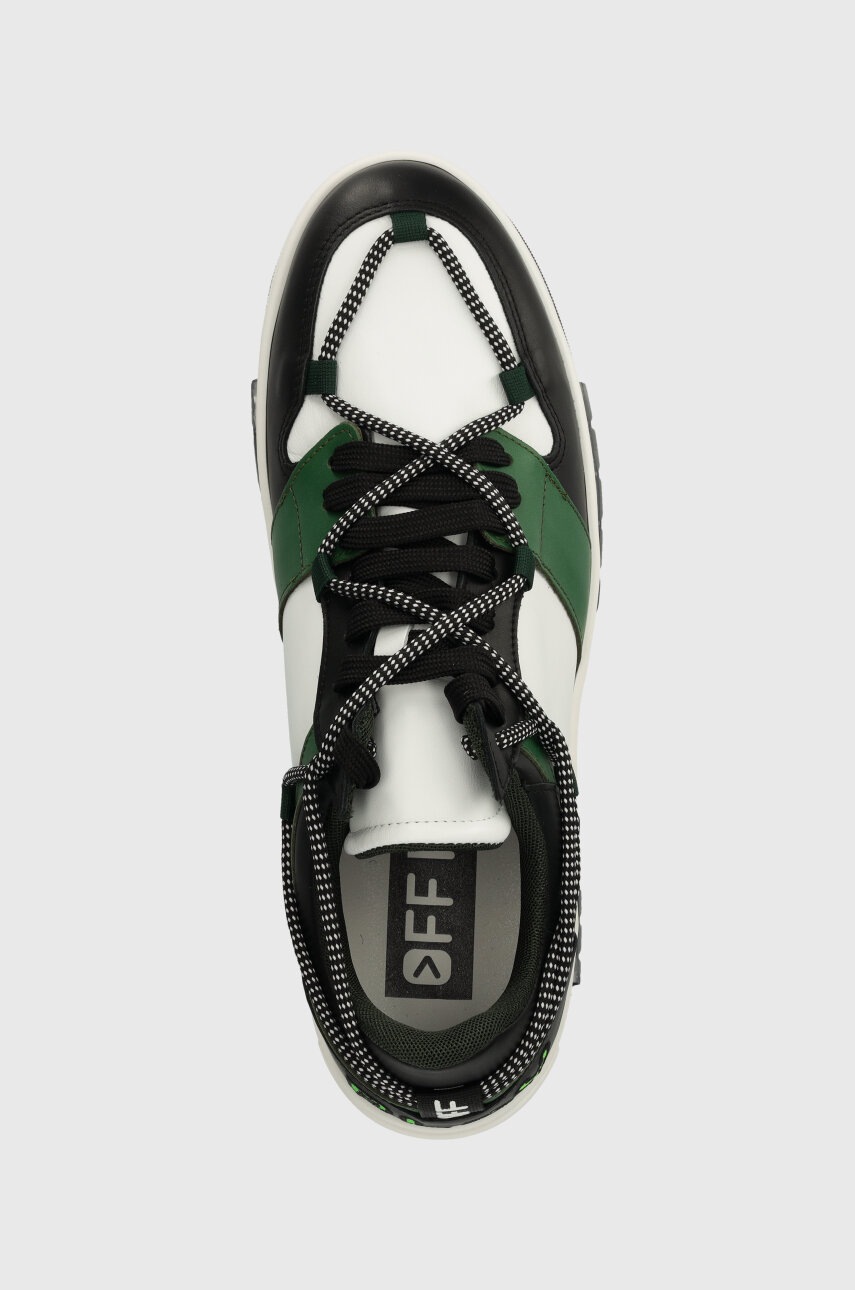 Δερμάτινα αθλητικά παπούτσια Off Play SORRENTO χρώμα: πράσινο, SORRENTO WHITE BLACK GREEN φωτογραφία
