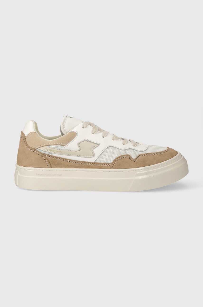Stepney Workers Club sneakers din piele Pearl S-Strike Suede Mix culoarea alb, YA09516