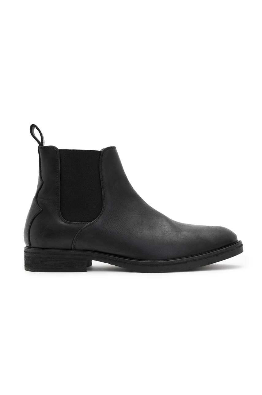 Kožené boty AllSaints Creed pánské, černá barva, MF552Z - černá - Svršek: 100 % Přírodní kůže V