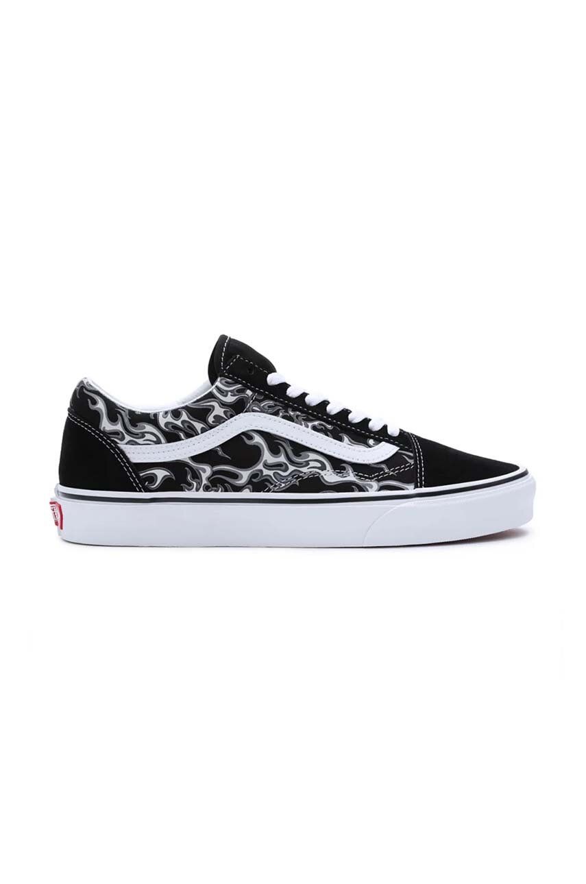 Vans tenisi Old Skool Flames barbati, culoarea negru, VN0007NTBMX1